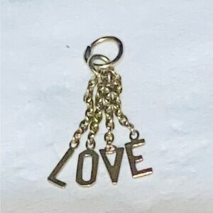 Antique 14k Gold LOVE Charm